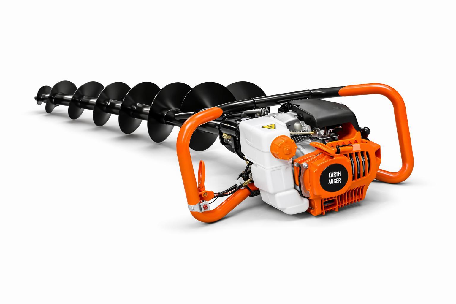 Benzin-Erdbohrer mit Handgriff und Bohrschnecke